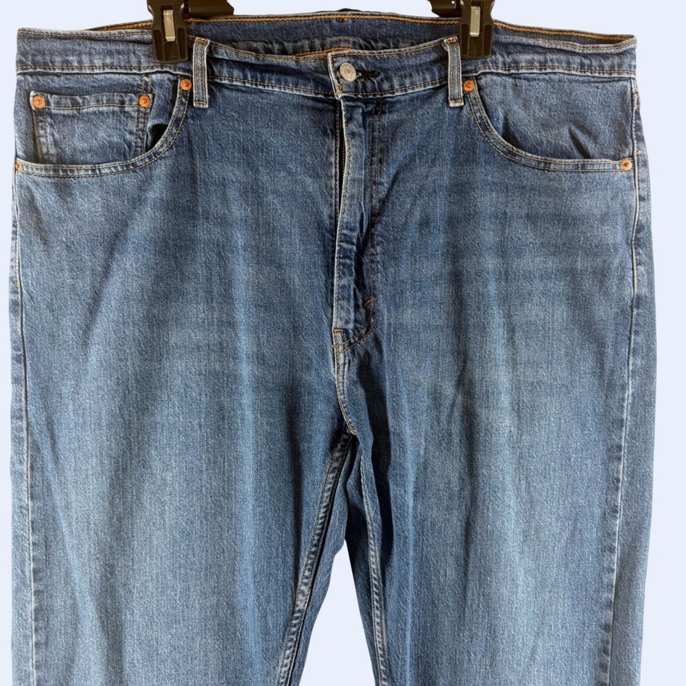 Levi's 505 Regular Fit Jeans 42x30 Mens Blue Denim Straight Leg 00505-2958